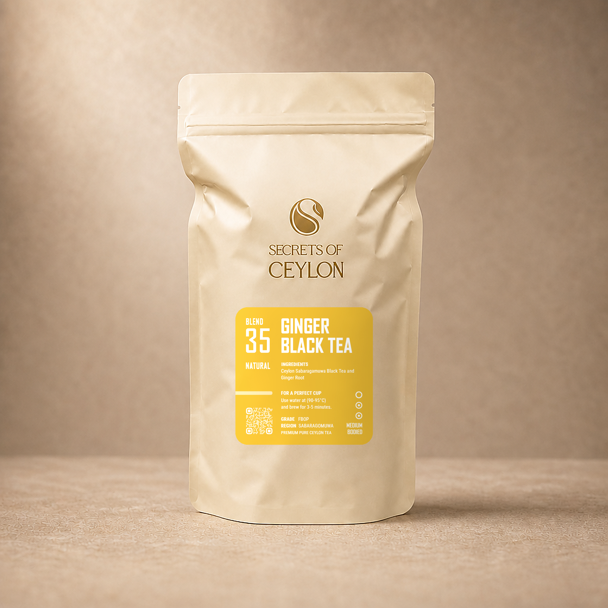 Ginger  Black FBOP Uva Wholesale loose tea pack