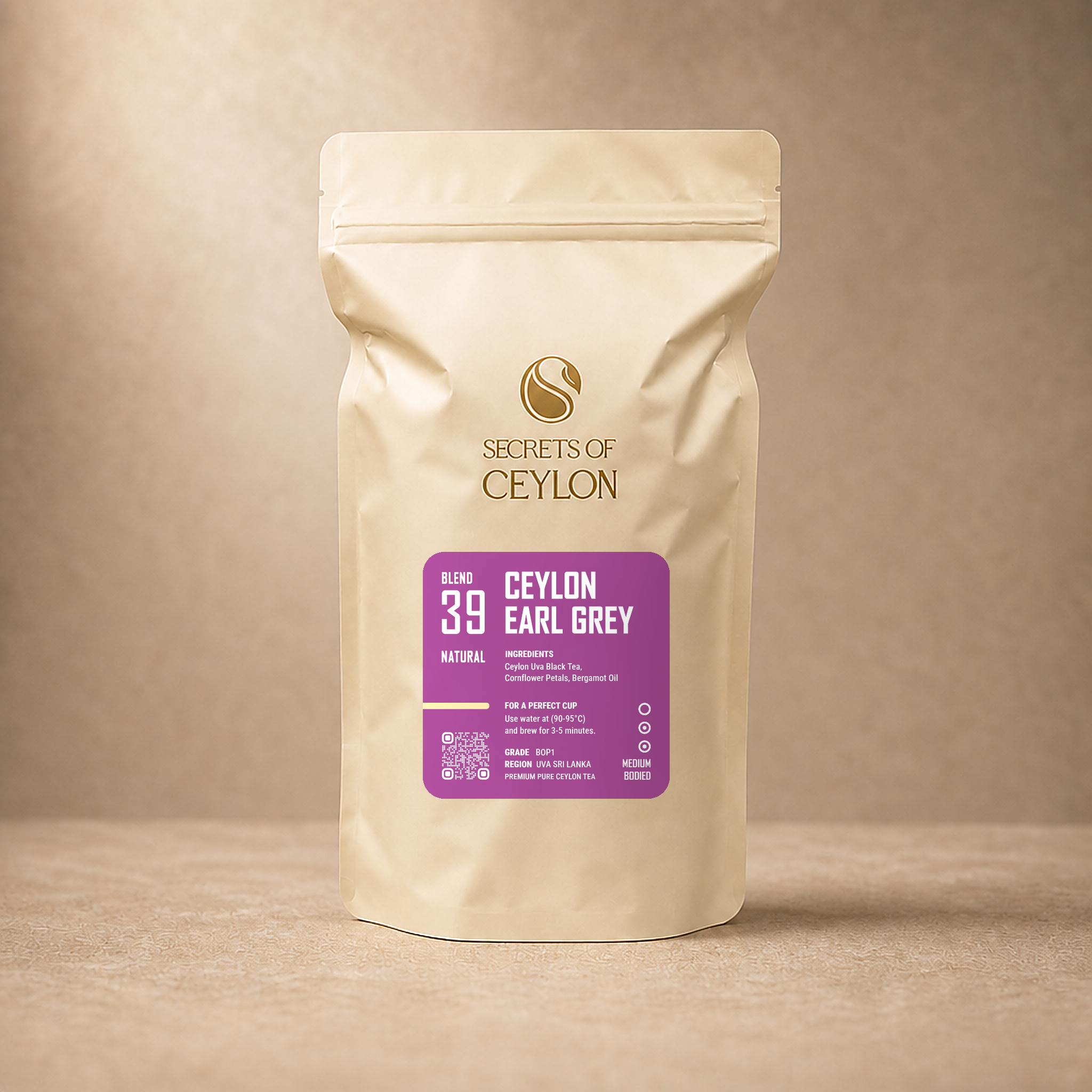 Ceylon Earl Grey FBOP Uva Wholesale loose tea pack